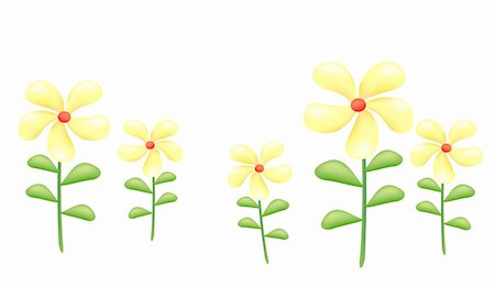 simsearch:400-04418407,k - a group of yellow wild flower on the white background Stockbilder - Microstock & Abonnement, Bildnummer: 400-04681721