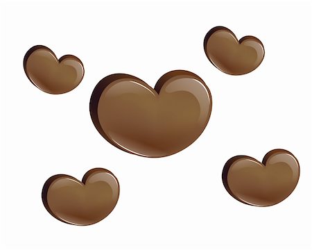 passionate fat pic - Chocolate heart on the white background Stock Photo - Budget Royalty-Free & Subscription, Code: 400-04681744