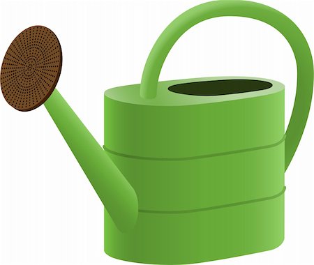 Vector watering can Stock Photo - Budget Royalty-Free & Subscription, Code: 400-04682179