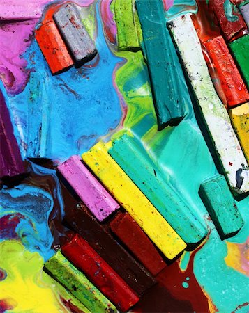 Close up of oil pastels Stock Photo - Budget Royalty-Free & Subscription, Code: 400-04682337
