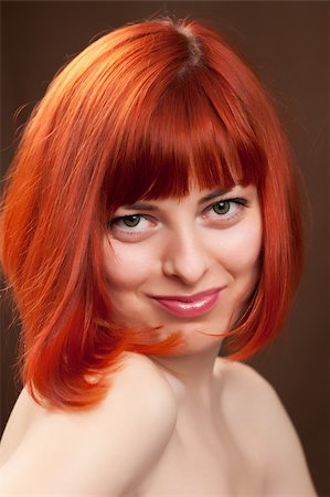 simsearch:400-04651881,k - Portrait of beautiful woman with red hair Photographie de stock - Aubaine LD & Abonnement, Code: 400-04682715