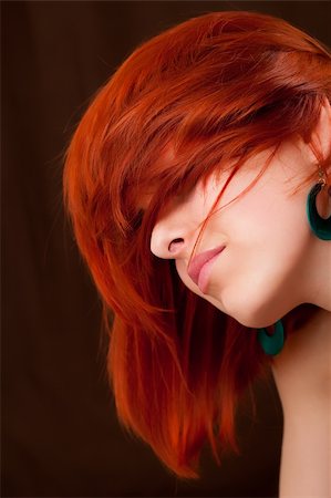 simsearch:400-04651881,k - Portrait of beauttiful woman with red hair Photographie de stock - Aubaine LD & Abonnement, Code: 400-04682710