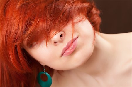 simsearch:400-04651881,k - Portrait of beauttiful woman with red hair Photographie de stock - Aubaine LD & Abonnement, Code: 400-04682713
