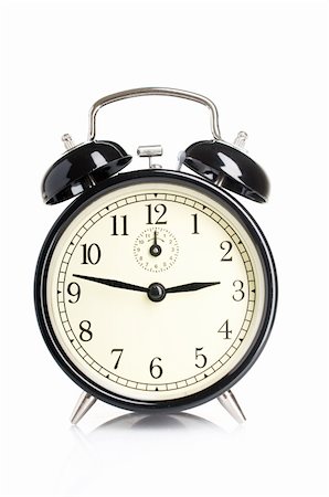 simsearch:400-04293721,k - Isolated vintage alarm-clock Fotografie stock - Microstock e Abbonamento, Codice: 400-04683205