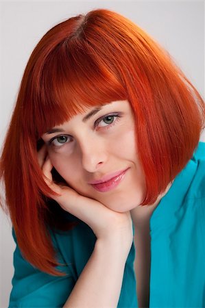 simsearch:400-04651881,k - Portrait of beautiful woman with red hair Photographie de stock - Aubaine LD & Abonnement, Code: 400-04683419