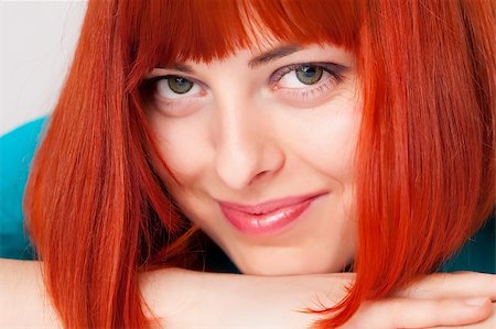 simsearch:400-04651881,k - Portrait of beautiful woman with red hair Photographie de stock - Aubaine LD & Abonnement, Code: 400-04683425