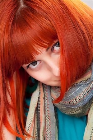simsearch:400-04651881,k - Portrait of beautiful woman with red hair Photographie de stock - Aubaine LD & Abonnement, Code: 400-04683426