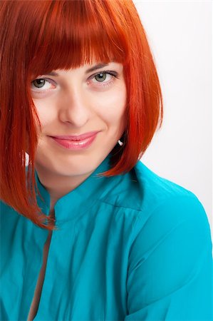 simsearch:400-04651881,k - Portrait of beautiful woman with red hair Photographie de stock - Aubaine LD & Abonnement, Code: 400-04683433
