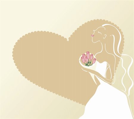 simsearch:400-06454333,k - Illustration of a bride on her wedding day. Stock Photo - Budget Royalty-Free & Subscription, Code: 400-04694013
