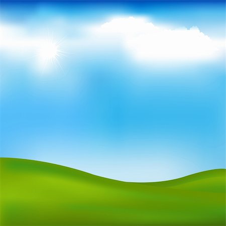 simsearch:400-07481137,k - Background With Landscape - Hills, Blue Sky And Clouds Photographie de stock - Aubaine LD & Abonnement, Code: 400-04694036