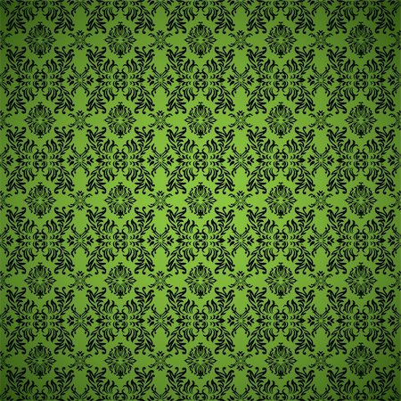 simsearch:400-04692030,k - Green seamless wallpaper abstract background pattern Photographie de stock - Aubaine LD & Abonnement, Code: 400-04694096