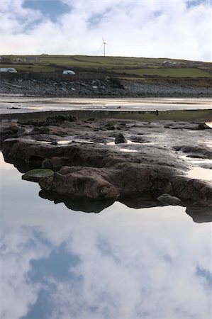 simsearch:400-05360154,k - rock pool on beale beach co kerry ireland on a cold winters morning with turbine in the background Stock Photo - Budget Royalty-Free & Subscription, Code: 400-04694330