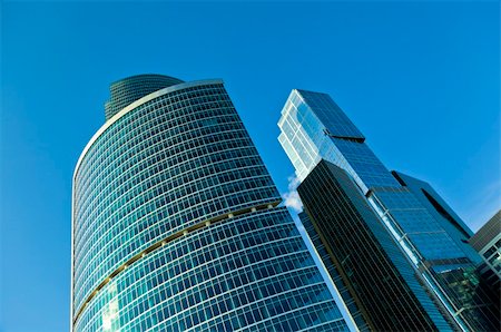 futuristic bank - Building In Business Center And Blue Sky Stock Photo - Budget Royalty-Free & Subscription, Code: 400-04694340