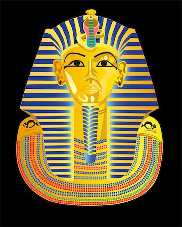 Masque de Pharaon sur fond noir Photographie de stock - Aubaine LD & Abonnement, Code: 400-04694619