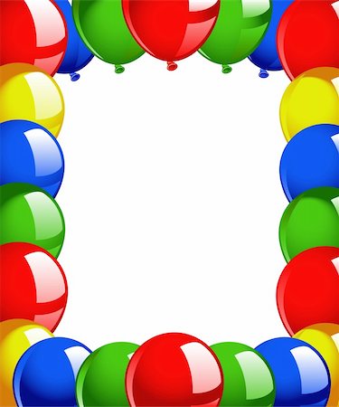 simsearch:400-05693376,k - Vector Frame balloons over white. EPS 8, AI, JPEG Stockbilder - Microstock & Abonnement, Bildnummer: 400-04694669