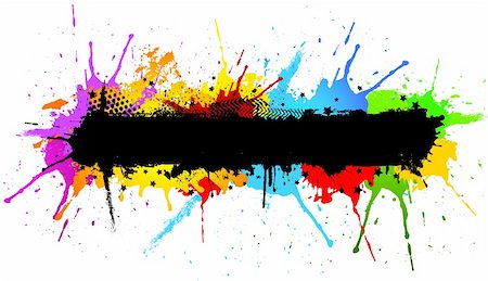 simsearch:400-04075629,k - Abstract grunge background with colourful paint splats Stock Photo - Budget Royalty-Free & Subscription, Code: 400-04695426