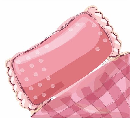 simsearch:400-05296034,k - pink pillow and quilt in a white background Stock Photo - Budget Royalty-Free & Subscription, Code: 400-04695555