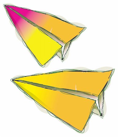 simsearch:400-04177336,k - Isolated white paper airplane on white Stock Photo - Budget Royalty-Free & Subscription, Code: 400-04695566