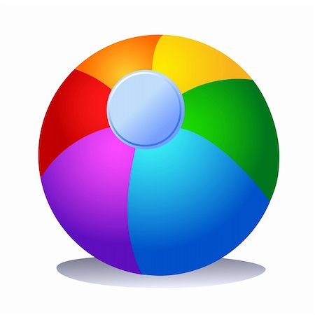 simsearch:400-04766687,k - A colourful vector illustration of a beach ball, isolated on white background. File included editable Eps v8 and 300 dpi JPG Foto de stock - Super Valor sin royalties y Suscripción, Código: 400-04695661