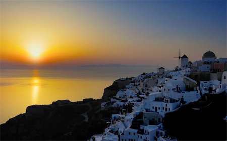 santorini sunset pictures - Santorini Stock Photo - Budget Royalty-Free & Subscription, Code: 400-04696049