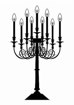 Vector candle silhouette, isolated on white, full scalable vector graphic included Eps v8 and 300 dpi JPG. Stock Photo - Budget Royalty-Free & Subscription, Code: 400-04696051