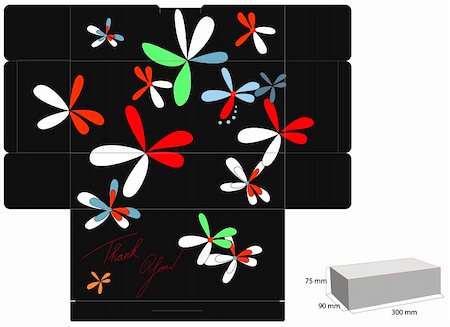 flower packaging design - Decorative box template Stock Photo - Budget Royalty-Free & Subscription, Code: 400-04696296