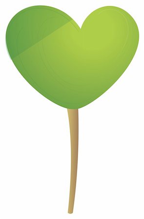 simsearch:400-08411566,k - illustration drawing of green heart tree isolate in a white background Stockbilder - Microstock & Abonnement, Bildnummer: 400-04696721