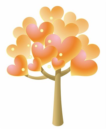 simsearch:400-08411566,k - beautiful red heart tree isolate in a white background Stockbilder - Microstock & Abonnement, Bildnummer: 400-04696732