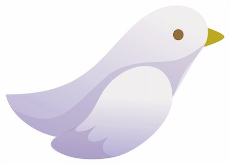 a purple bird isolate in a white background Stock Photo - Budget Royalty-Free & Subscription, Code: 400-04696753