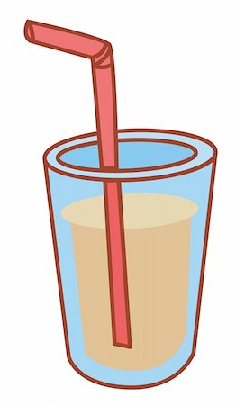 illustration drawing of soda drink with straw Stock Photo - Budget Royalty-Free & Subscription, Code: 400-04697459