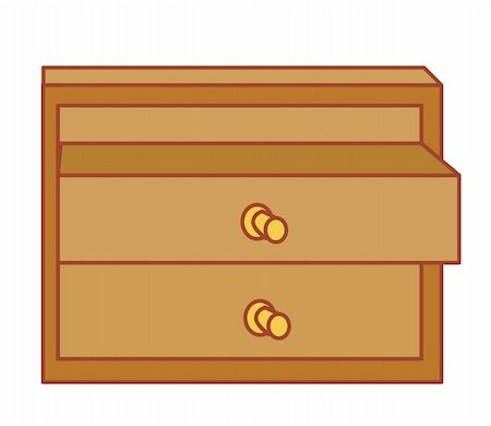 simsearch:400-04280058,k - illustration drawing of a brown cabinet isolate in a white background Foto de stock - Super Valor sin royalties y Suscripción, Código: 400-04697464