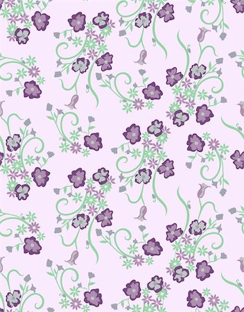 pastel spring pattern - seamless flower pattern Stock Photo - Budget Royalty-Free & Subscription, Code: 400-04697533