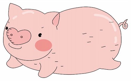 simsearch:400-04401097,k - a beautiful drawing of a lovely pig Stock Photo - Budget Royalty-Free & Subscription, Code: 400-04697634