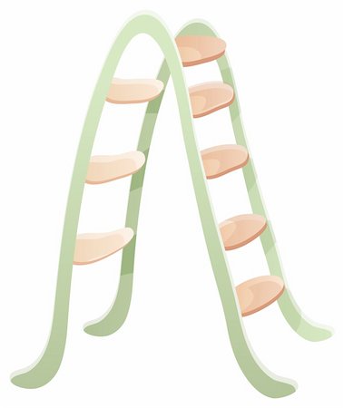 a beautiful drawing of a ladder that can be moved Stock Photo - Budget Royalty-Free & Subscription, Code: 400-04697712