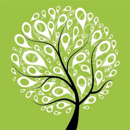simsearch:400-04256433,k - Art tree beautiful for your design Photographie de stock - Aubaine LD & Abonnement, Code: 400-04697881