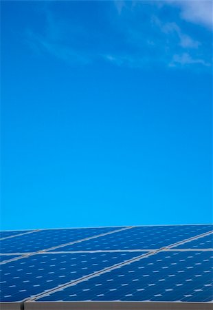 energy (power source) - Solar Panel Against Blue Sky Photographie de stock - Aubaine LD & Abonnement, Code: 400-04697989