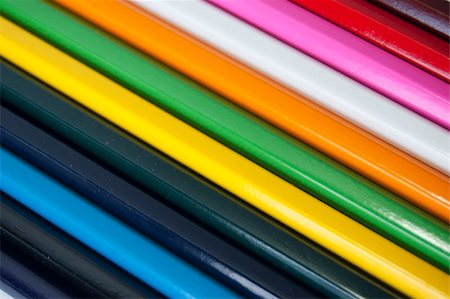 simsearch:400-04870195,k - Close up of many colored pencils isolated Foto de stock - Super Valor sin royalties y Suscripción, Código: 400-04698152