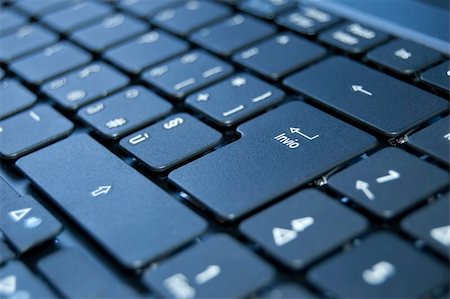 simsearch:400-04698351,k - Close up on a black keyboard of a laptop Stock Photo - Budget Royalty-Free & Subscription, Code: 400-04698350