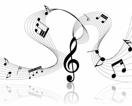 simsearch:400-04687527,k - Vector musical notes staff background for design use Stock Photo - Budget Royalty-Free & Subscription, Code: 400-04698417