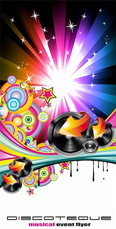 simsearch:400-04320039,k - Abstract Colorful Background for Musical Event Flyer Photographie de stock - Aubaine LD & Abonnement, Code: 400-04698702