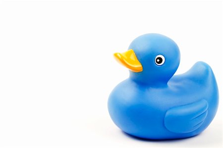 simsearch:400-04240306,k - one blue rubber duck on white background Stock Photo - Budget Royalty-Free & Subscription, Code: 400-04698859