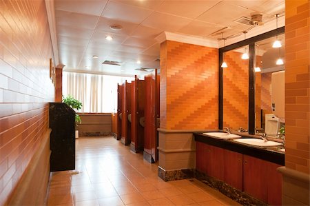 simsearch:400-04835835,k - Interior of a luxury public restroom in a modern building Fotografie stock - Microstock e Abbonamento, Codice: 400-04698925