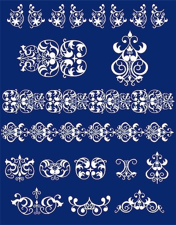 simsearch:400-04697894,k - illustration drawing of white flower pattern  in a blue background Photographie de stock - Aubaine LD & Abonnement, Code: 400-04699352