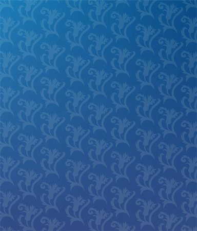 simsearch:400-05236333,k - illustration drawing of seamless flower pattern in a blue background Foto de stock - Super Valor sin royalties y Suscripción, Código: 400-04699584