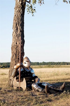 simsearch:400-05378270,k - Medieval knight in the field with an axe Stockbilder - Microstock & Abonnement, Bildnummer: 400-04699963
