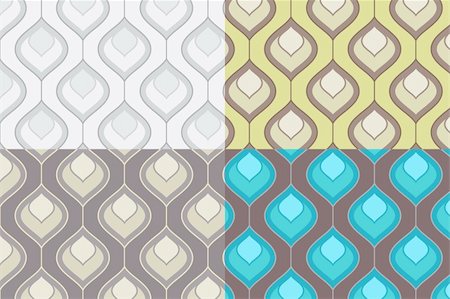 simsearch:400-05120943,k - Set of Four Seamless Decorative Patternes Fotografie stock - Microstock e Abbonamento, Codice: 400-04690003