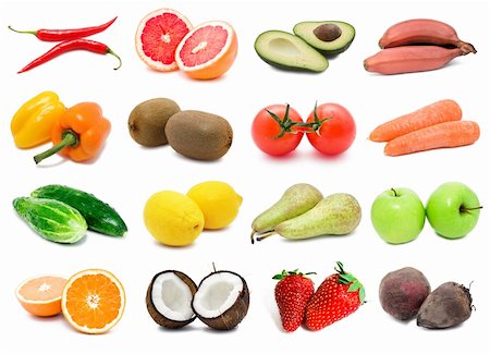 simsearch:400-04688188,k - Big collection of vegetables and fruits Foto de stock - Super Valor sin royalties y Suscripción, Código: 400-04690538