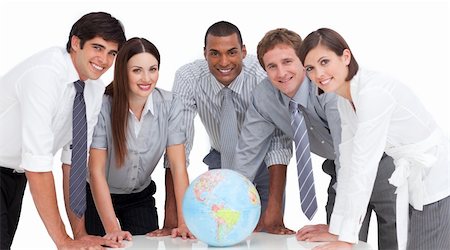 sales training - International business team interacting to each other Stock Photo - Budget Royalty-Free & Subscription, Code: 400-04690623