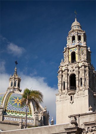 The Tower and Dome at Balboa Park, San Diego, California Against a Deep Blue Sky. Photographie de stock - Aubaine LD & Abonnement, Code: 400-04691128