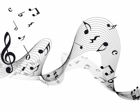simsearch:400-04687527,k - Vector musical notes staff background for design use Stock Photo - Budget Royalty-Free & Subscription, Code: 400-04691534